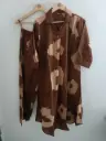Cocoa Shibori Cotton kurta Set
