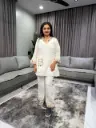 Ivory Charm Embroidered Mull Co-Ord Set