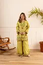 Lime Grace Embroidered Cotton Co-ord Set