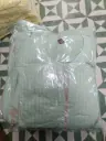 Mint Green yellow Mull Cotton Embroidered Suit Set