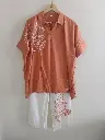 Rust Orange Viscose Kaftan Co-ord Set