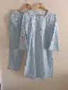 Sky Bloom Cotton Kurta Set
