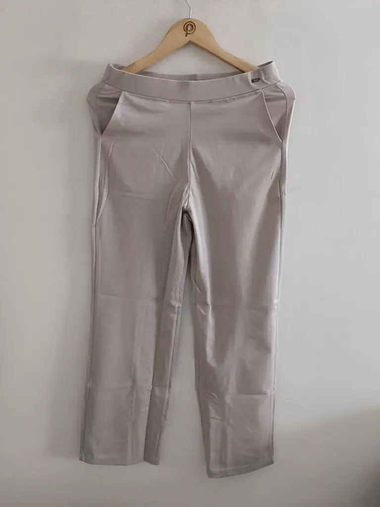 Pearl Beige Comfort Tensil Palazzo Pants