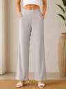 Pearl Beige Comfort Tensil Palazzo Pants