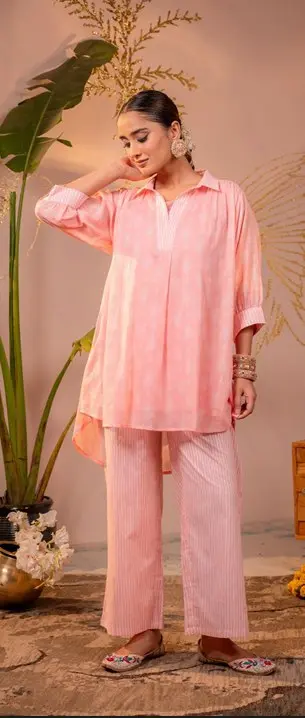 Blush Breeze Cotton Co-ord Set