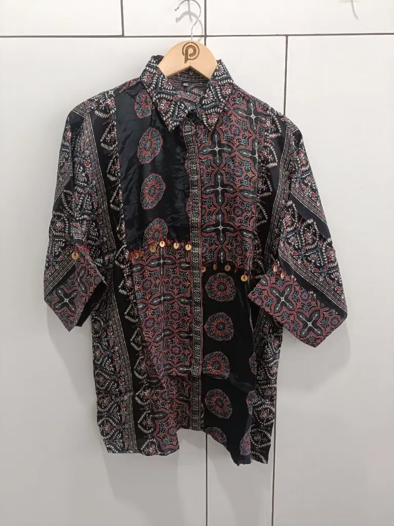 Midnight Ajrakh Patch Shirt