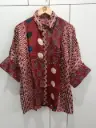 Rustic Ruby Ajrakh Fusion Shirt