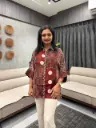 Rustic Ruby Ajrakh Fusion Shirt