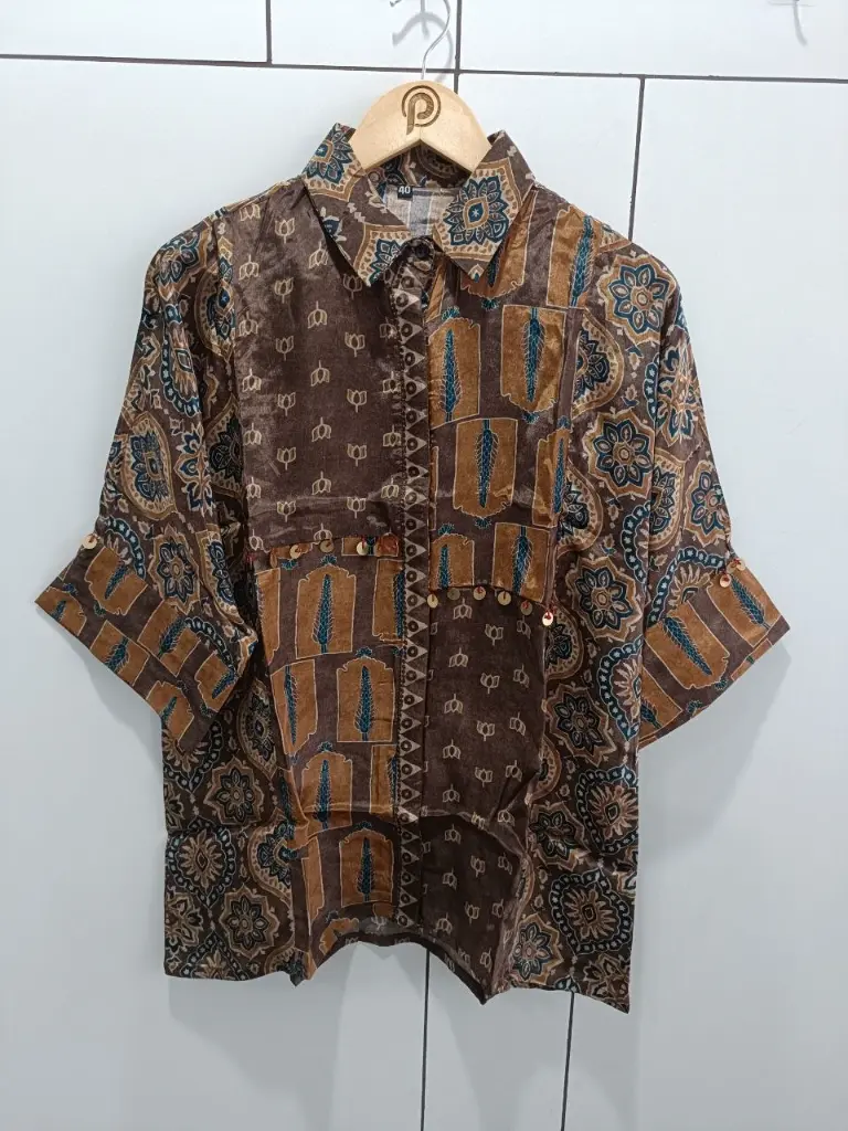 Rustic Bloom Printed Crepe Shirt
