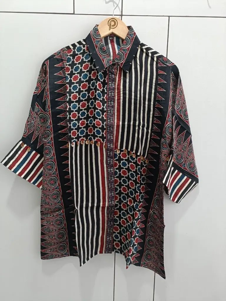 Midnight Ajrakh Fusion Shirt