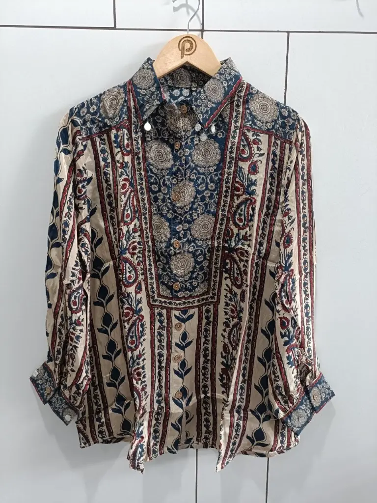 Royal Floral Crepe Shirt