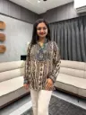 Royal Floral Crepe Shirt