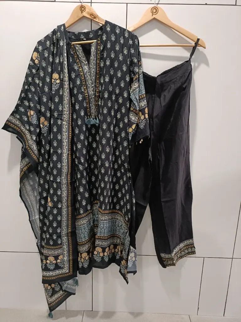 Midnight Bloom Muslin 3-Piece Set