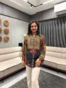 Royal Charm Printed Crepe Shirt