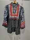 Tribal Stripe Muslin Shirt