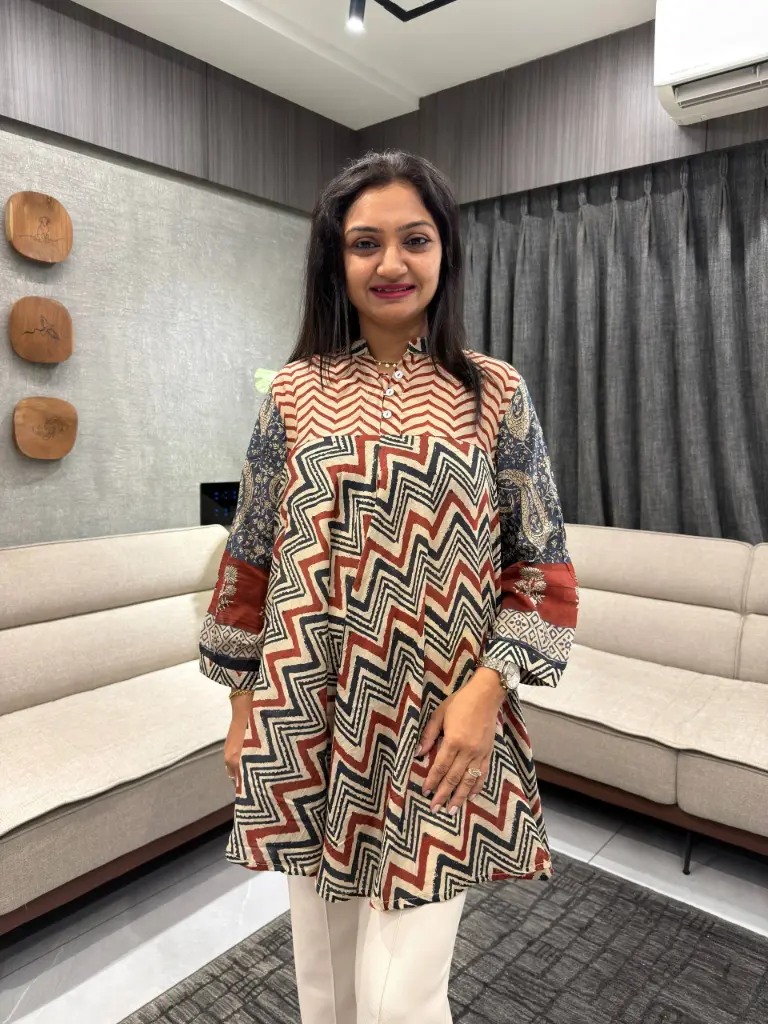 Chevron Fusion Muslin Tunic