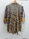 Mustard Chevron Printed Viscose Muslin Tunic
