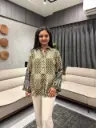 Monochrome Ethnic Muslin Shirt