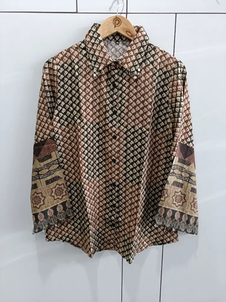 Rustic Ethnic Muslin Shirt