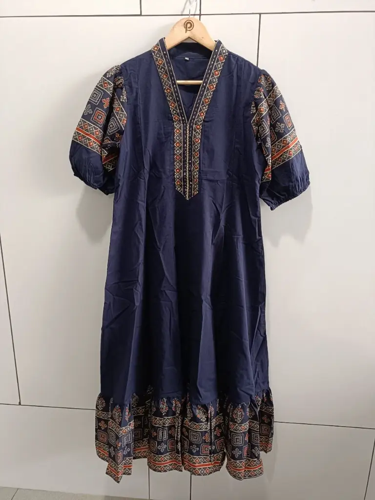 Midnight Heritage Cotton Dress