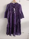 Royal Purple Tiered Cotton One Piece Dress
