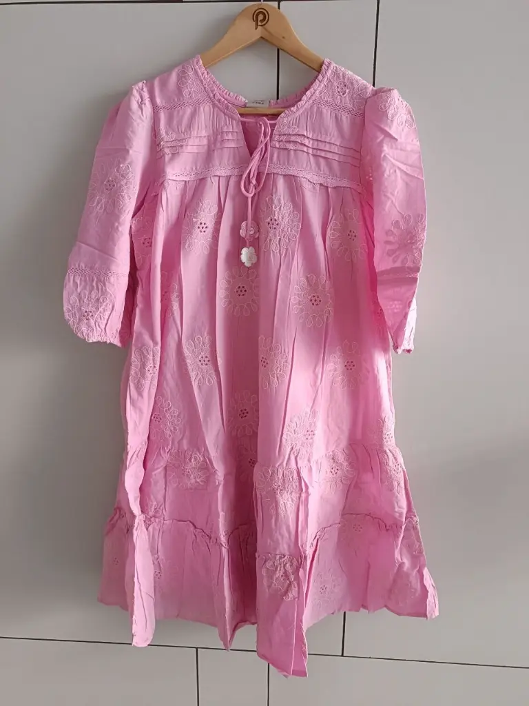 Blush Bloom Cotton One Piece Dress