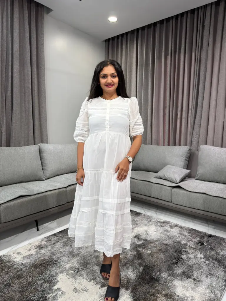 Snow Grace Cotton Dress