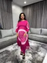 Rani Pink Spiral Tie-Dye Mull Cotton Kurta Set