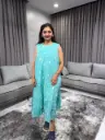 Mint Breeze Tiered Cotton One Piece Dress