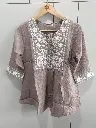 Mauve Serenity Embroidered Top