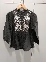 Midnight Bloom Embroidered Top