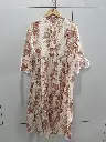 Terracotta Vine Tiered Cotton Dress