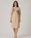 Beige Bloom Flex Dress