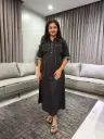 Midnight Stitch Cotton Dress