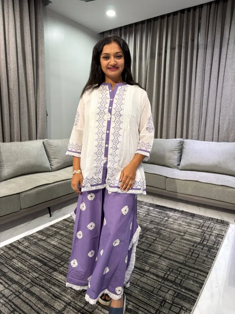 Lavender Grace Mull Cotton Co-ord Set