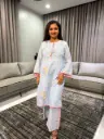 Sky Blossom Mull Cotton Kurta Set