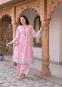 Blush Bloom Mull Cotton Kurta Set