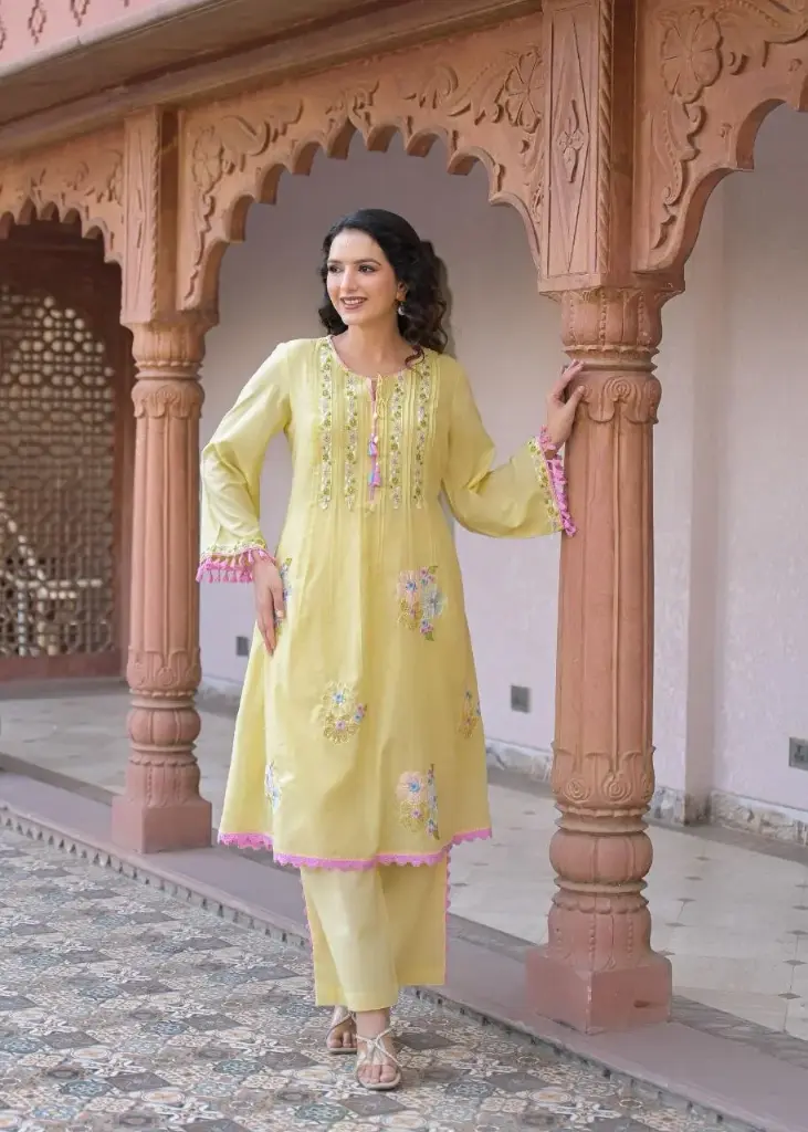 Lemon Blossom Mull Cotton Set