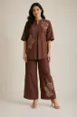 Mocha Bloom Pure Cotton Co-ord Set