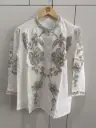 Ivory Bloom Embroidered Mull Mull Top
