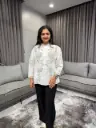 Ivory Bloom Embroidered Mull Mull Top