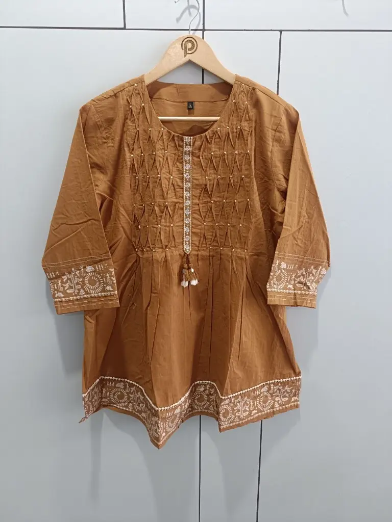 Hazel Handwork Cotton Top