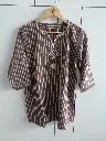 Mocha Stripe Cotton Top