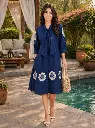 Midnight Bloom Cotton Dress