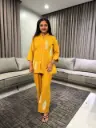 Mustard Leaf Pure Cotton Co-ord Set