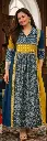 Indigo Mustard Heritage Cotton Dress