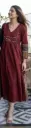 Wine Maroon Grace Cotton Dress