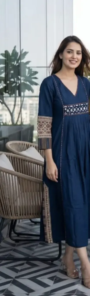 Midnight Grace Cotton Dress