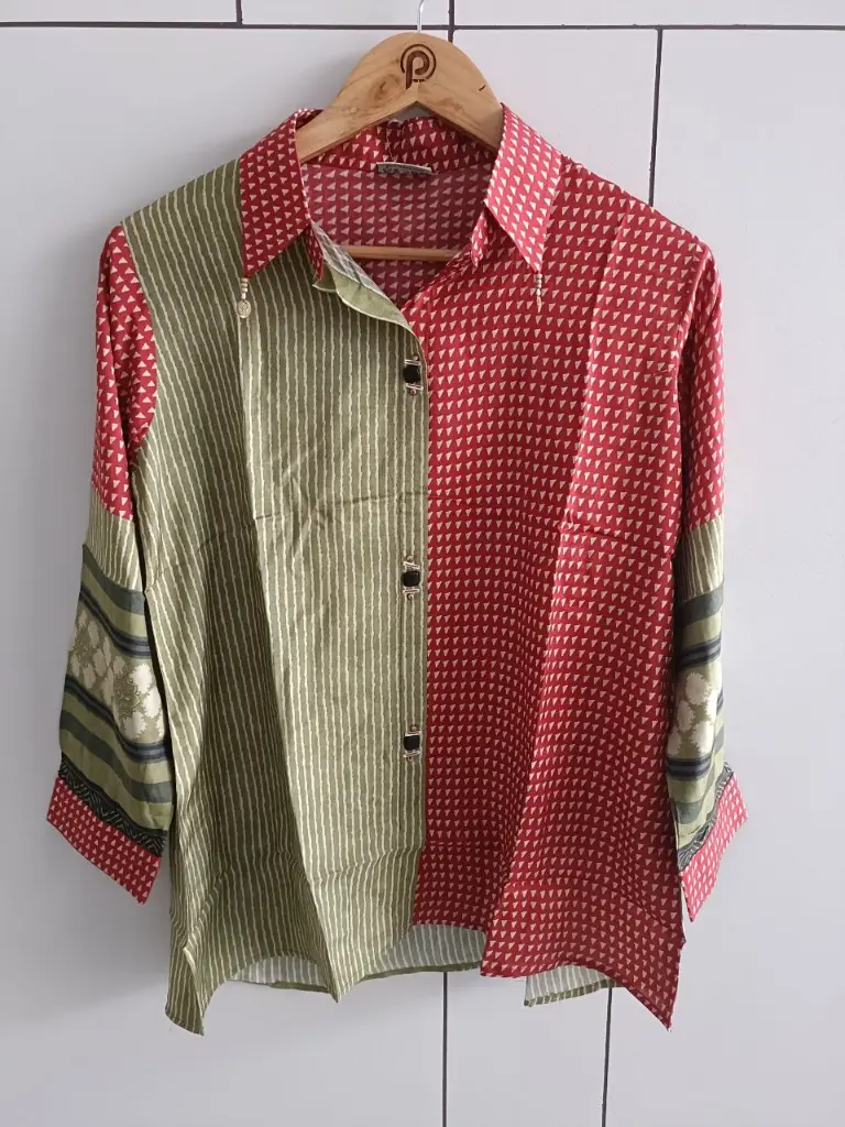 Rustic Fusion Muslin Shirt Top