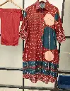Ruby Dot Muslin Kurta Set